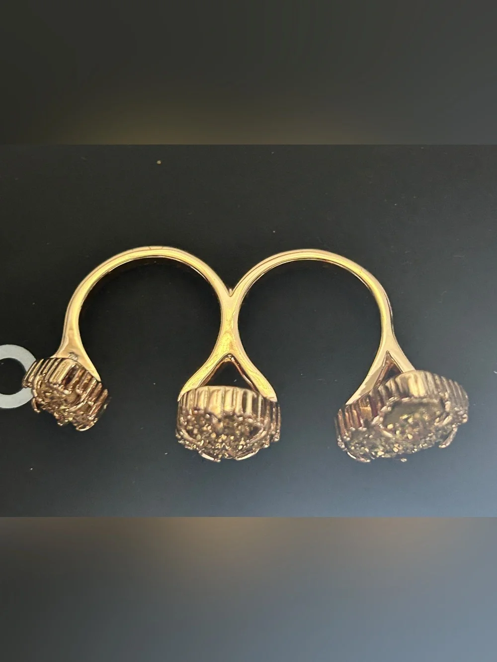 Kendra Scott Rose Gold Druzy set earring and ring